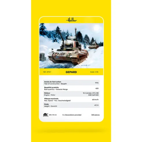 Maquette char Gepard 1:35 - Heller 81127