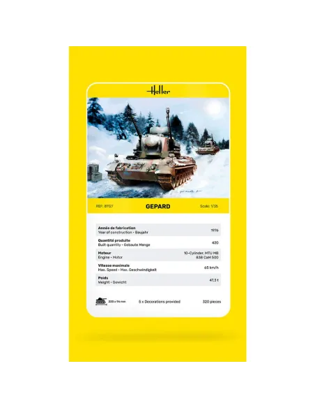 Maquette char Gepard 1:35 - Heller 81127