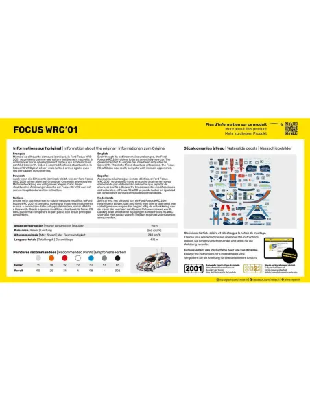 Maquette voiture Focus Wrc'01 1:43 - Heller 80196