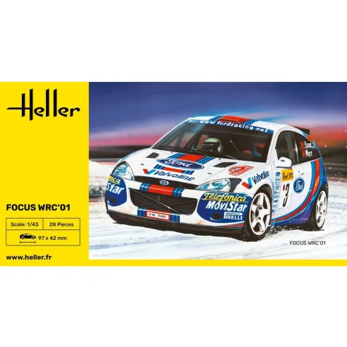 Maquette voiture Focus Wrc'01 1:43 - Heller 80196