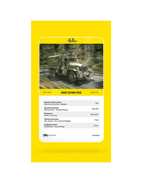 Maquette Camion GMC CCKW 353 Gmc Cckw 353 1:72 - Heller 79996