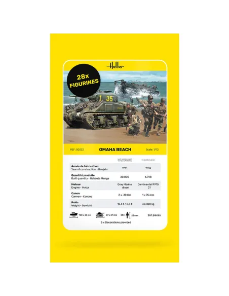 Maquettes et figurines militaires Omaha Beach 1:72 - Heller 50332