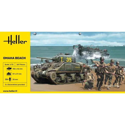 Maquettes et figurines militaires Omaha Beach 1:72 - Heller 50332