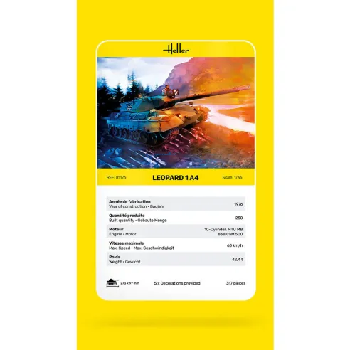 Maquette char Leopard 1A4 1:35 - Heller 81126