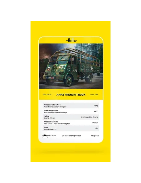 Maquette véhicule militaire AHN2 French Truck 1:35 - Heller 30324