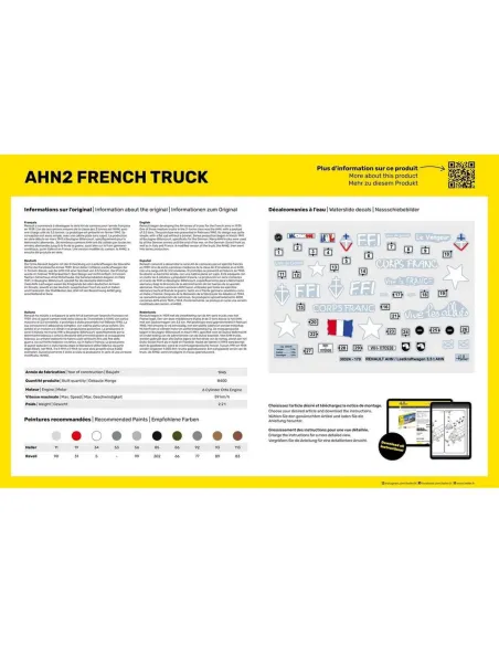 Maquette véhicule militaire AHN2 French Truck 1:35 - Heller 30324