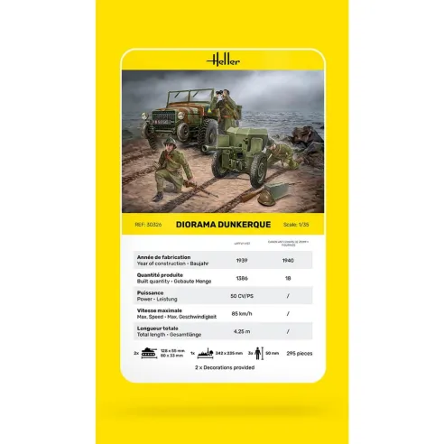 Maquette militaire Diorama Dunkerque 1:35 - Heller 30326