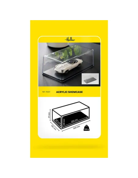 Présentoir vitrine pour maquette Acrylic Showcase, 252 x 127 x 80 mm - Heller 95201