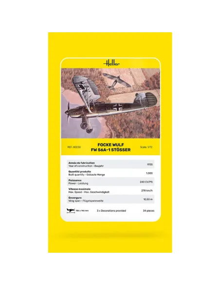 Maquette avion militaire Focke Wulf Stosser 1:72 - Heller 80238