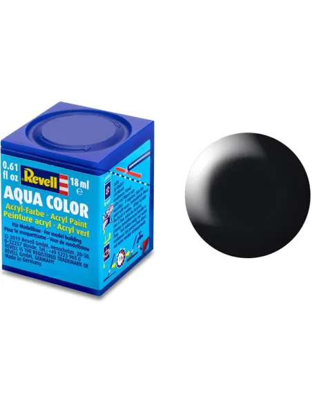 Peinture Acrylique Aqua Noir Satine - 18ml 302 - Revell 36302