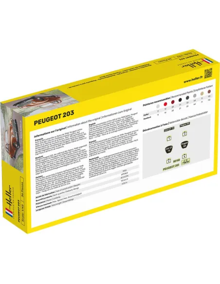Maquette voiture Peugeot 203 1:43 - Heller 80160