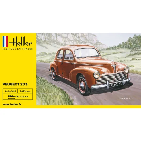 Maquette voiture Peugeot 203 1:43 - Heller 80160
