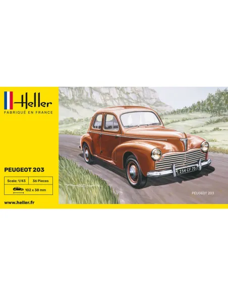 Maquette voiture Peugeot 203 1:43 - Heller 80160