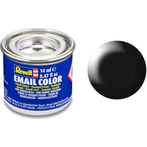 Peinture Enamel Noir Satiné 302 14ml - Revell 32302