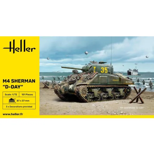 Maquette militaire M4 Sherman D 1:72 - Heller 79892