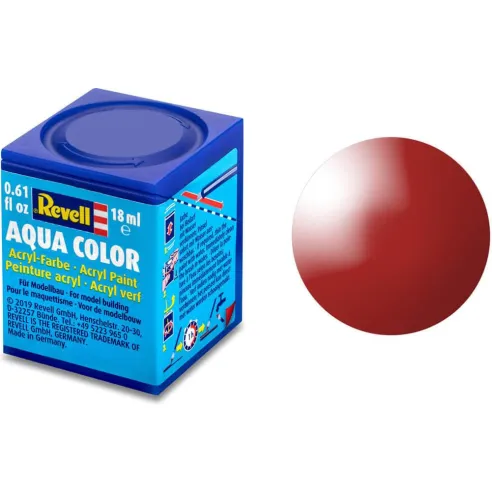 Peinture Acrylique Aqua Rouge Feu Brillant - 18ml 31 - Revell 36131