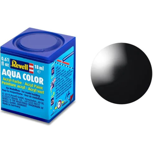 Peinture Acrylique Aqua Noir Brillant - 18ml 7 - Revell 36107