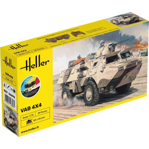 Maquette véhicule militaire Vab 4X4 1:72 - Starter Kit - Heller 56898