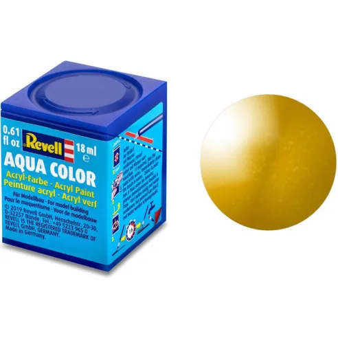 Peinture Acrylique Aqua Laiton Metal - 18ml 92 - Revell 36192