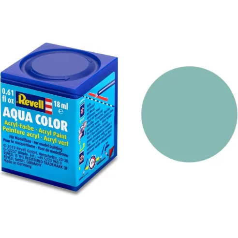 Peinture Acrylique Aqua Bleu Clair mat - 18ml 49 - Revell 36149