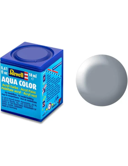Peinture Acrylique Aqua Gris Satine - 18ml 374 - Revell 36374