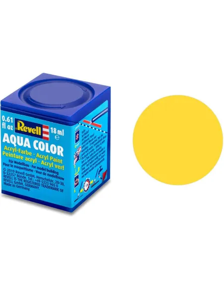 Peinture Acrylique Aqua Jaune Mat - 18ml 15 - Revell 36115