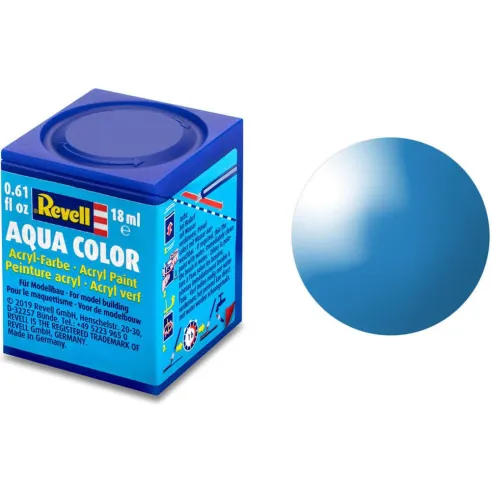 Peinture Acrylique Aqua Bleu Ciel Brillant - 18ml 50 - Revell 36150