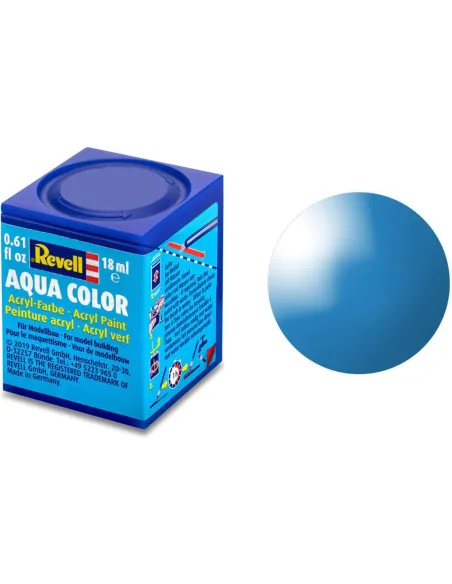 Peinture Acrylique Aqua Bleu Ciel Brillant - 18ml 50 - Revell 36150