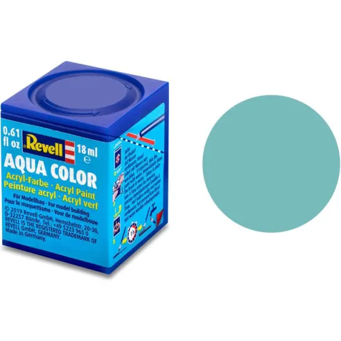 Peinture Acrylique Aqua Vert lumière Mat - 18ml 55 - Revell 36155