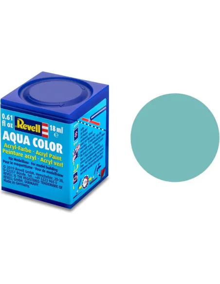 Peinture Acrylique Aqua Vert lumière Mat - 18ml 55 - Revell 36155