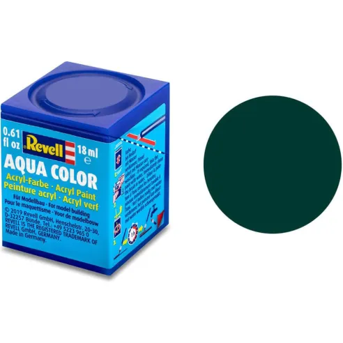 Peinture Acrylique Aqua noir-vert mat - 18ml 40 - Revell 36140