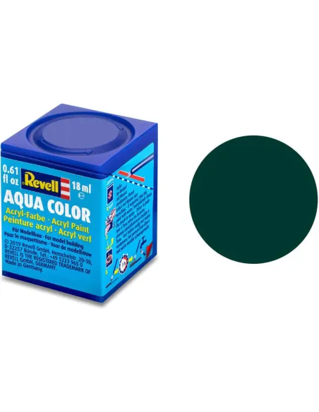 Peinture Acrylique Aqua noir-vert mat - 18ml 40 - Revell 36140