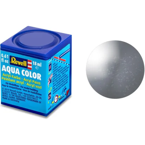 Peinture Acrylique Aqua Gris Acier Metal - 18ml 91 - Revell 36191