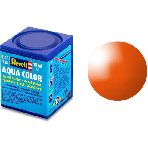 Peinture Acrylique Aqua Orange Brillant - 18ml 30 - Revell 36130