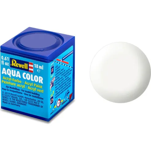 Peinture Acrylique Aqua Blanc Satine - 18ml 301 - Revell 36301