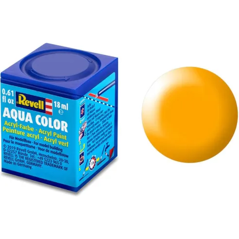 Peinture Acrylique Aqua Jaune Satiné - 18ml 310 - Revell 36310