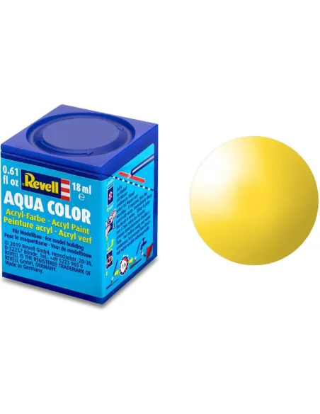 Peinture Acrylique Aqua Jaune Brillant - 18ml 12 - Revell 36112