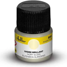 Peinture Acrylique 041 ivoire brillant 12ml - Heller 9041