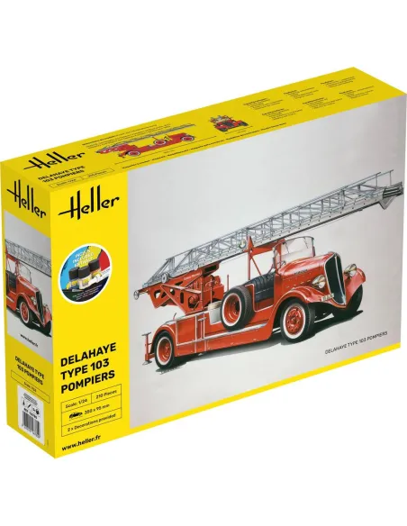 Delahaye Type 103 Pompiers 1/24 - Starter Kit - Heller 56780