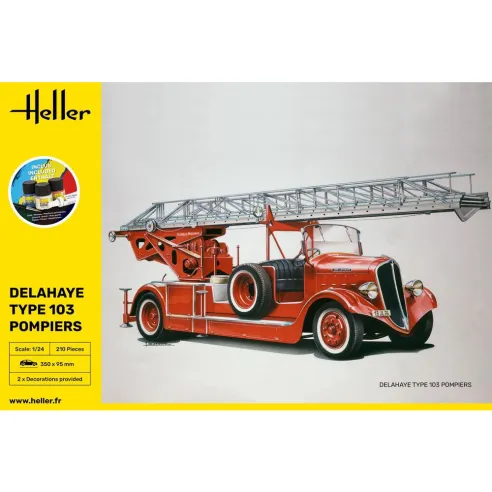 Delahaye Type 103 Pompiers 1/24 - Starter Kit - Heller 56780