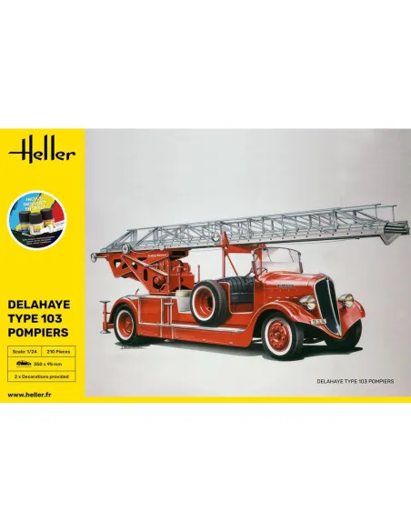 Delahaye Type 103 Pompiers 1/24 - Starter Kit - Heller 56780