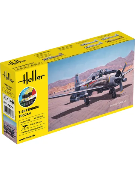 Maquette avion T-28 Fennec /Trojan 1:72 - Starter Kit - Heller 56279