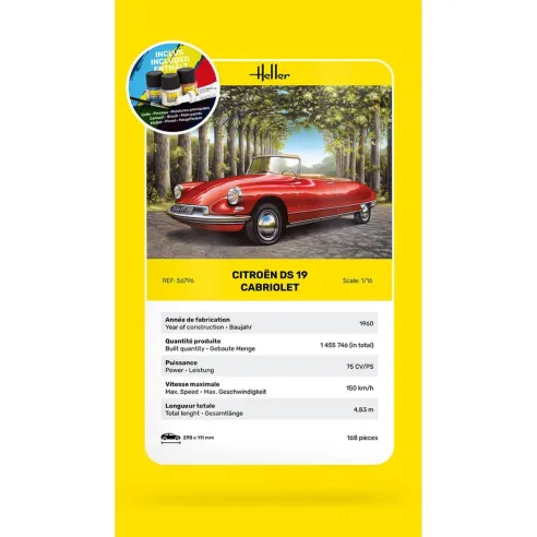 Citroen Ds 19 Cabriolet 1:16 - Starter Kit - Heller 56796