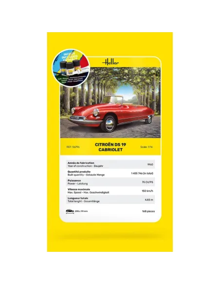 Citroen Ds 19 Cabriolet 1:16 - Starter Kit - Heller 56796
