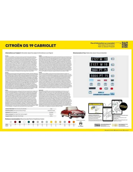 Citroen Ds 19 Cabriolet 1:16 - Starter Kit - Heller 56796