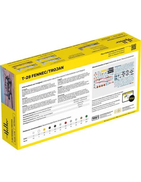 Maquette avion T-28 Fennec /Trojan 1:72 - Starter Kit - Heller 56279