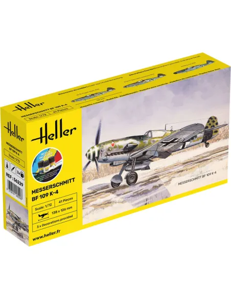 Maquette avion Messerschmitt Bf 109 K 1:72 - Starter Kit - Heller 56229