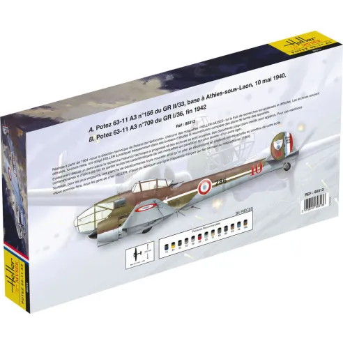 Maquette avion Potez 63-11 A3, No.156/709 " Museum 1:72 - Heller 80313