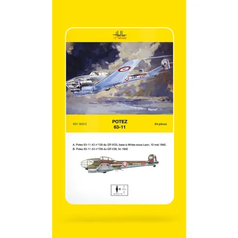Maquette avion Potez 63-11 A3, No.156/709 " Museum 1:72 - Heller 80313