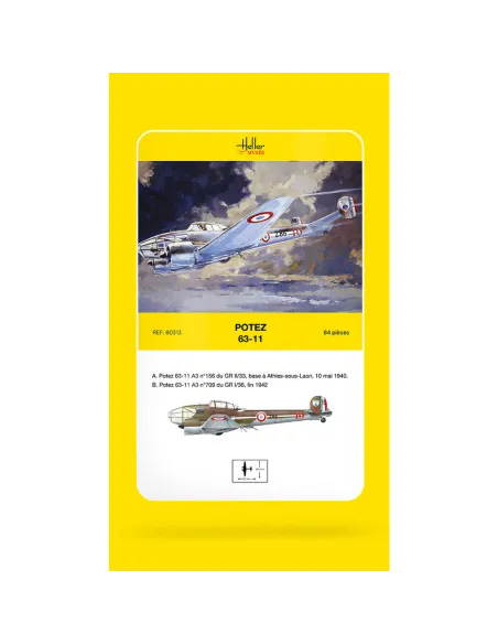 Maquette avion Potez 63-11 A3, No.156/709 " Museum 1:72 - Heller 80313